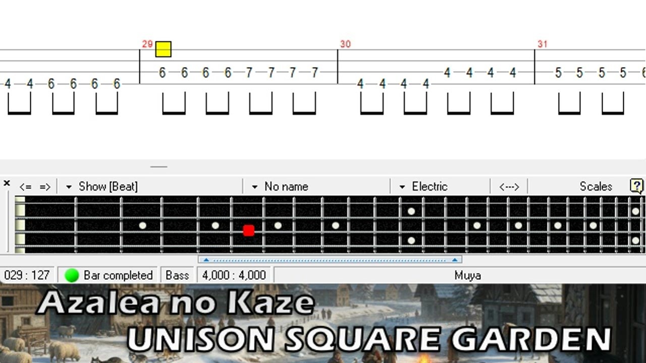 アザレアの風 / UNISON SQUARE GARDEN / ベース [TAB] Azalea no Kaze