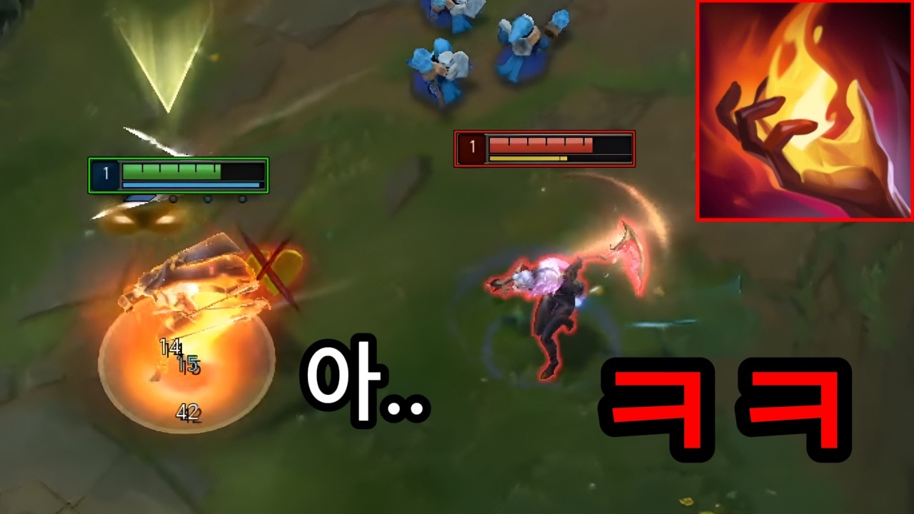 이번엔 상대팀으로 만난 AKALING님의 빛망 점화 아칼리..