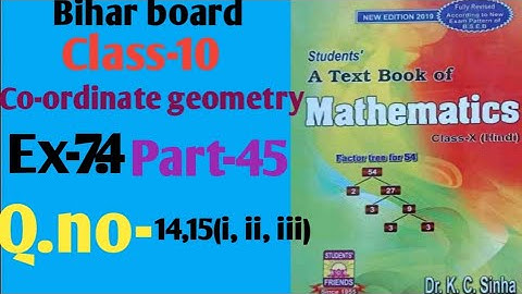 Dr.k.c.sinha|Class-10 (Math)|Ex-7.4|Q.no-14,15(i, ii iii)|@wisdompoint1970
