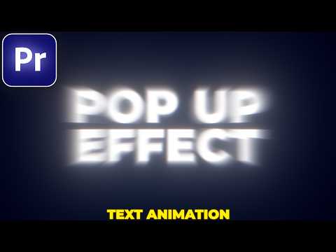 How to ADD POP UP EFFECT in Premiere Pro
