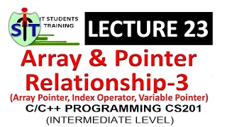 Array and Pointer in C | Array and Pointer in C++ | Array Pointer in C/C++ | Array Pointer Relation
