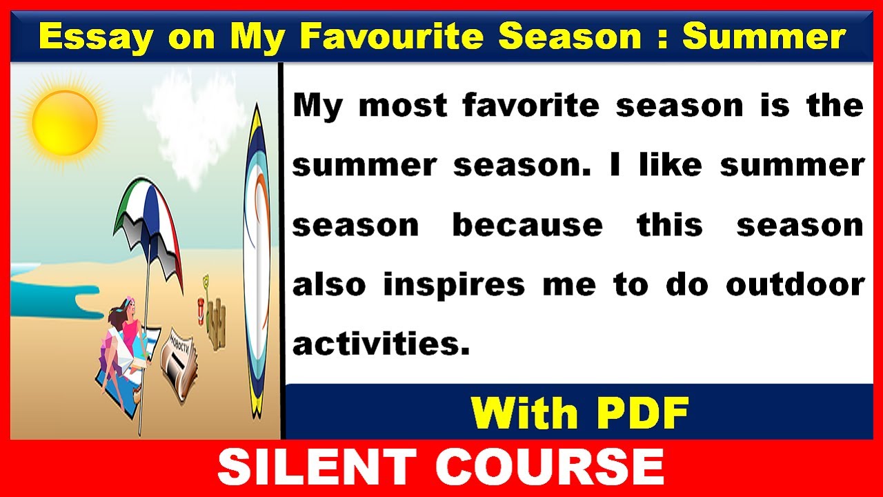 my favourite season summer essay for class 8