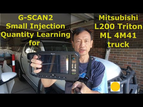 Small Injection Quantity Learning by G-SCAN 2 vehicle programmer on Mitsubishi L200 Triton ML 4M41