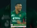 Taskin Ahmed hits the stamps