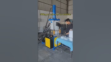 Vertical dry ice block machine for 500kg per brick making video