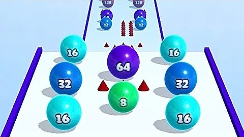 Ball Merge 2048 - All Levels Gameplay part ( 3  ) IOS, Android ✅🏀💙