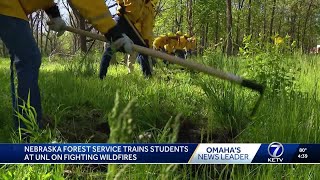 Nebraska Forest Service trains UNL students to fight wildfires
