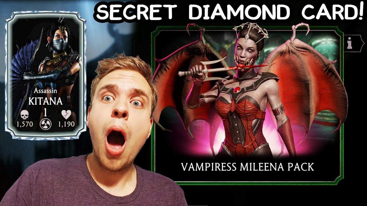 MK Mobile. Vampiress Mileena Pack Opening. Diamond Card Easter Egg