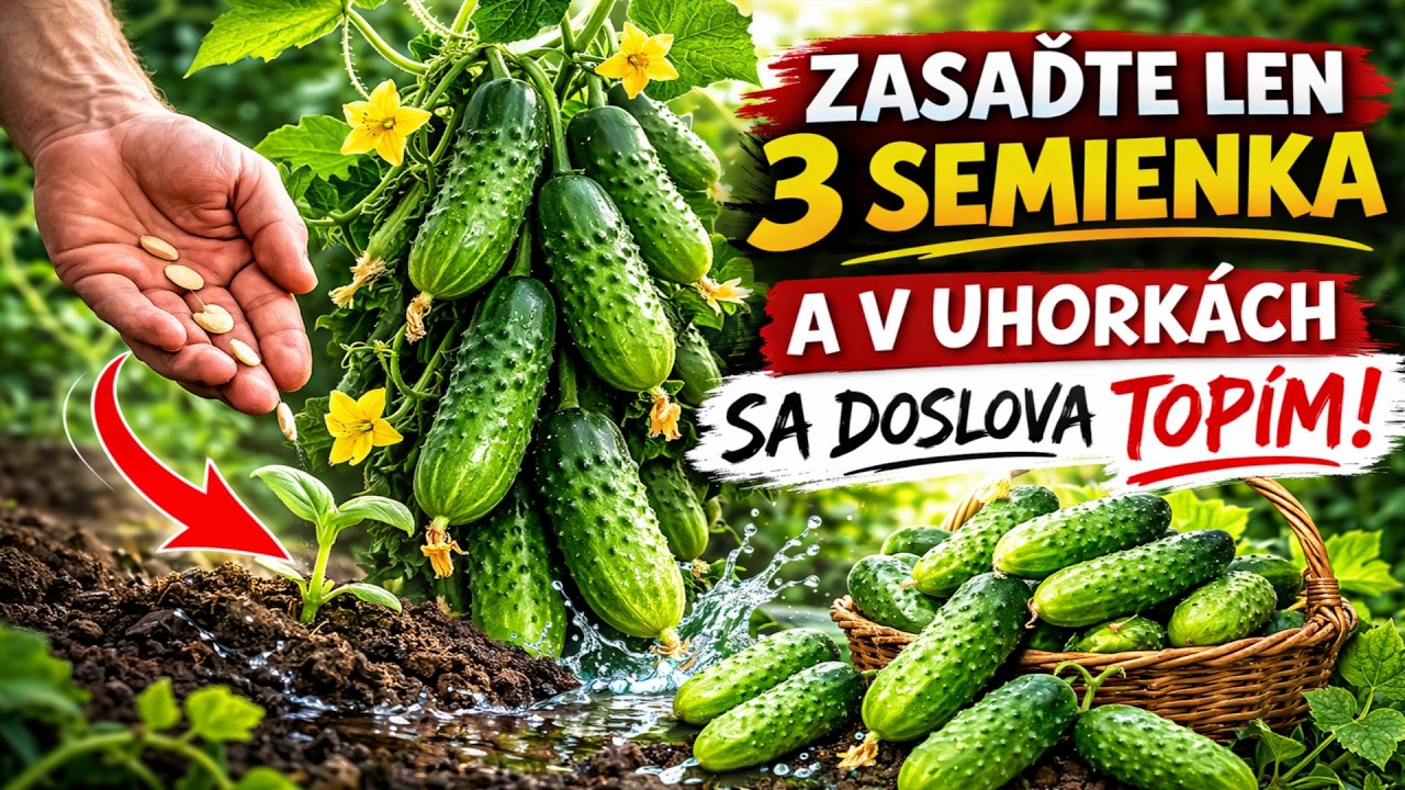 Zasadil som iba 3 SEMIENKA a v uhorkách sa doslova topím! 🥒 Tajný trik na rekordnú úrodu!