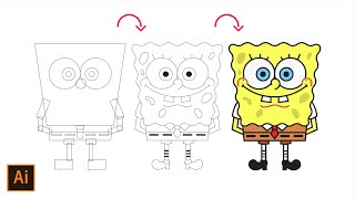 How To Draw Spongebob in adobe illustrator How To Draw Spongebob in adobe illustrator