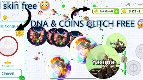 DNA & COINS GLITCH FREE kahraba mod menu 😱❤️✨ | AGARIO MOBILE |