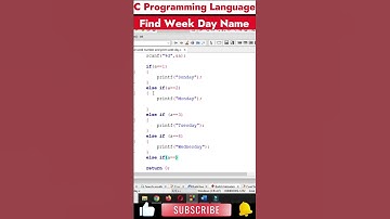 Input week number and print week day in c language