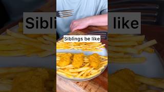 How to divide FRIES and FRIED CHICKEN evenly like siblings?😅❤️🍟| CHEFKOUDY