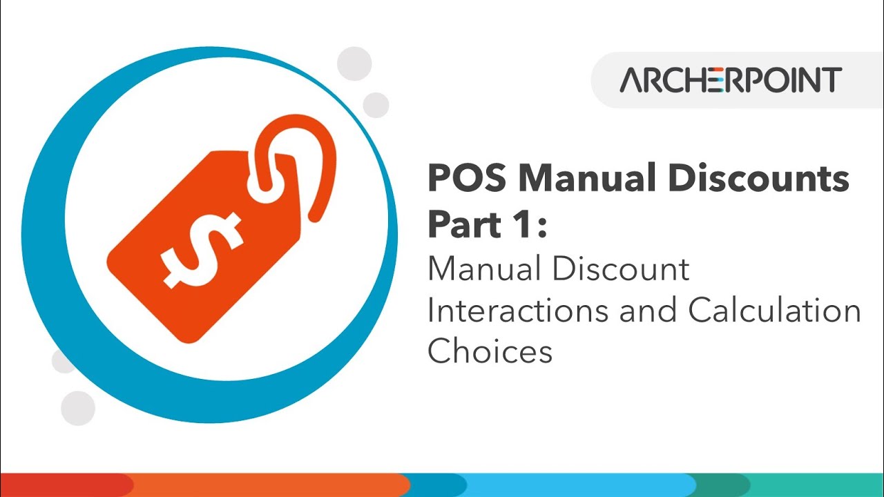 POS Manual Discounts Part 1: Introduction to Simple Manual Discounts at