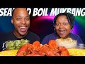 WHOLE LOBSTERS SEAFOOD BOIL + ALFREDO PASTA MUKBANG 먹방 EATING SHOW