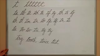 How to Connect Cursive T - American Handwriting