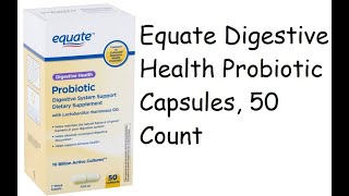 Equate Digestive Health Probiotic Capsules, 50 Count