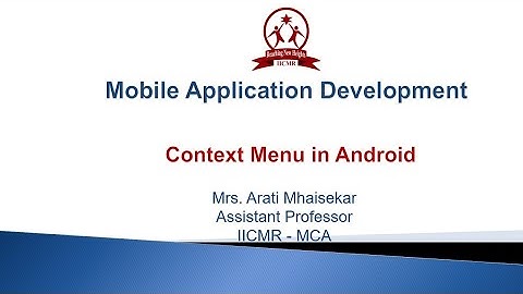 Context Menu in Android