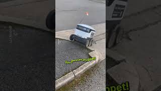 Hilarious Encounter With Delivery Robot 🤖😂