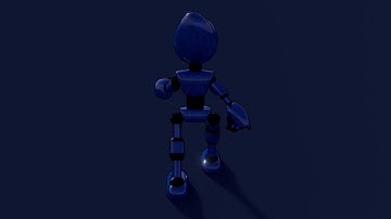 Copy of Blender 3D - 60fps robot walk animation + FREESTYLE
