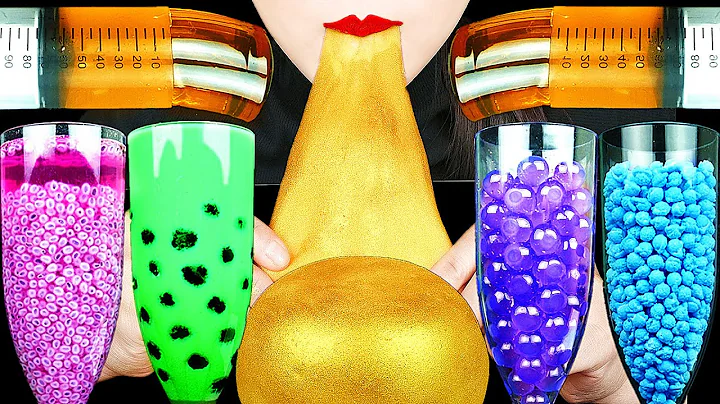 ASMR HONEY JELLY SHOOTER (GIANT) EXTREMELY STRETCHY MOCHI EATING SOUNDS 꿀젤리 먹방 drinking sounds Abbey