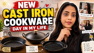 New Cast Iron Cookware Shopping & Day In My Life Vlog | Healthy Cooking Essentials