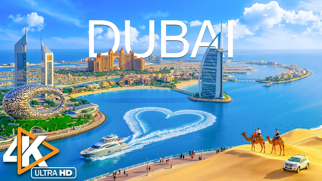 Dubai 4K Drone Footage | Luxury Skyline, Palm Islands & Arabian Coast With Deep House Chill