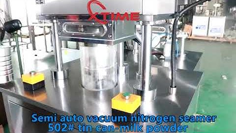 Semi automatic Vacuum Nitrogen Can seamer-502#  tin can