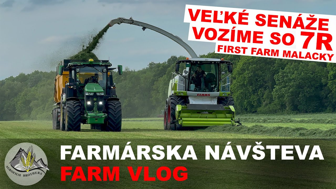 VEĽKÉ SENÁŽE V MALACKÁCH [ Vozíme s novým John Deere 7R330 ] FN #87