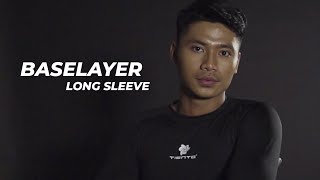 Tiento Baselayer Manset Sport Rashguard Baju Kaos Ketat Olahraga Lengan Panjang Long Sleeve Black White Original