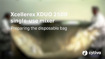 Xcellerex™ XDUO 2500 Single-use Mixer:  Preparing the disposable bag