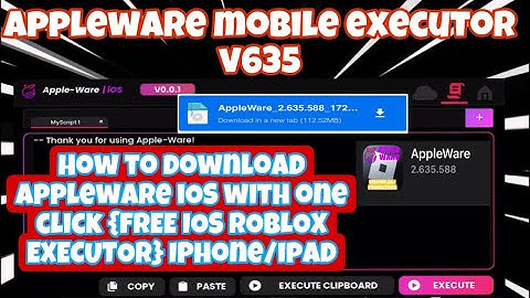 HOW TO DOWNLOAD APPLEWARE IOS EXECUTOR V635 With One Click (TUTORIAL) FOR ROBLOX MOBILE (IPHONE/IOS)