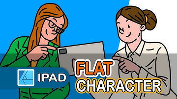 how to draw flat character illustration process. affinity designer 2 for ipad