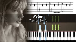 Taylor Swift - Peter - Accurate Piano Tutorial with Sheet Music TutorialsByHugo