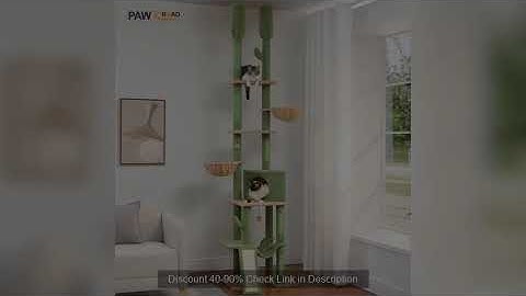 Cactus Cat Tree Floor to Ceiling Cat Tower 7 Tiers Cat Climbing Tree with Cozy Hammocks and Condos 5