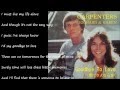 Goodbye To Love 愛にさよならを CARPENTERS