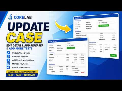 CoreLab screen: Case and Billing Updates
