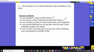 Class Notebook Tutorial for Teachers - How to give Feedback (Edinburgh)