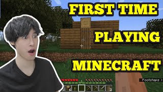 Grown man's First time playing Minecraft | Lets play Minecraft - Part 1