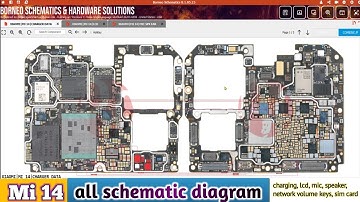 Mi 14 all schematic diagram charging lcd mic speaker network volume keys sim card 