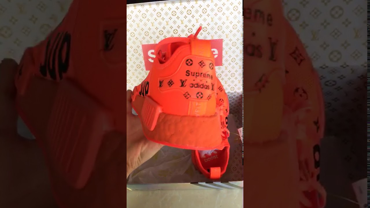 Supreme x Louis Vuitton X Adidas NMD R1 &quot;SUP&quot; S31507 - YouTube