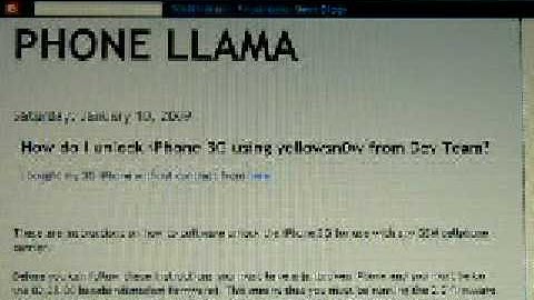Step by Step Unlock iPhone 3g 2.2 w/ yellowsn0w FREE part 1