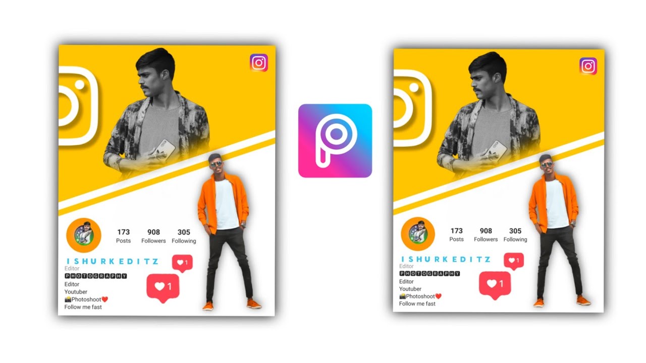 instagram Creative Dual Photo Editing Picsart Editing New Style _ishu - Rk - Editz