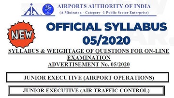 Latest official Syllabus 2021 for Airport Operations & ATC - Check link in description.