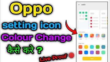 OPPO Change Setting Icon Color! How To Change Setting Icon Color In Oppo Phones