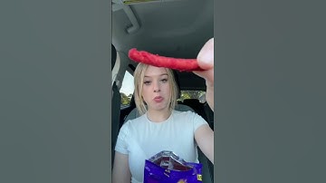 Trying takis for the first time