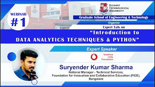 GTU- GSET [Webinar#1] Introduction to Data Analytics Techniques & Python