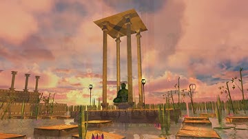 Fantasy Stone Temple with Water for Unity 3D