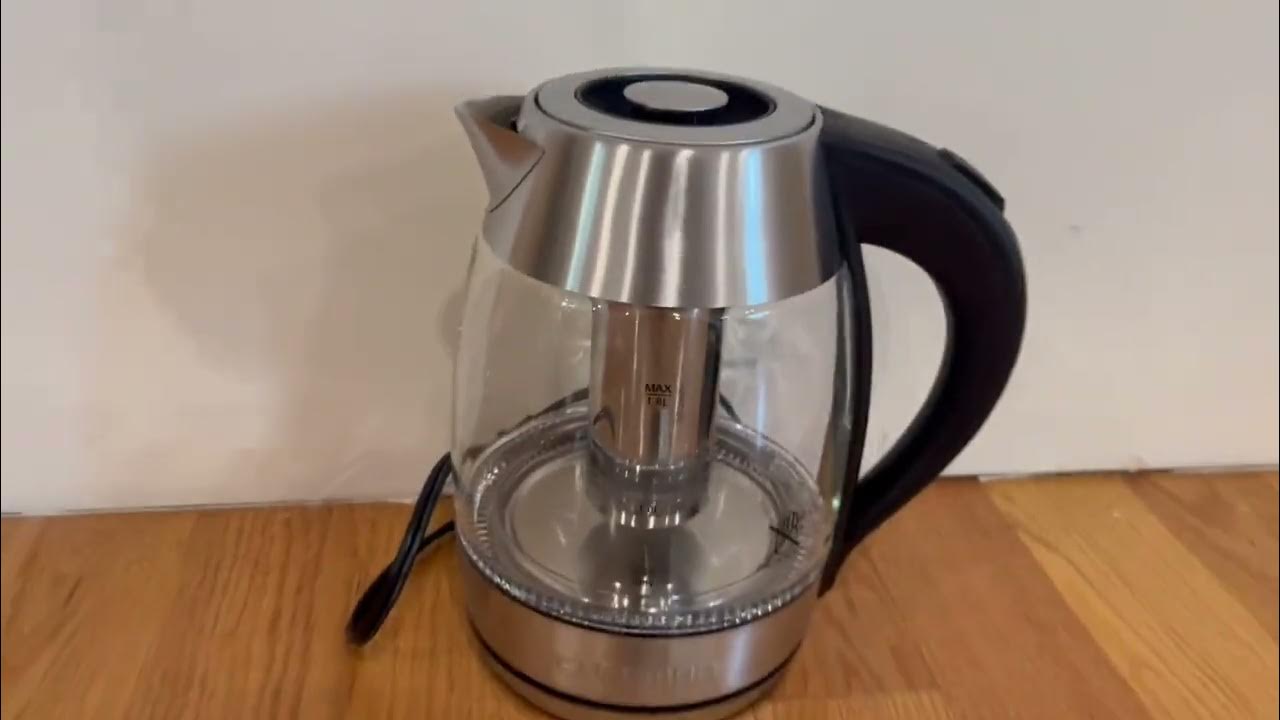 Chefman Electric Glass Kettle, Fast Boiling W LED Lights Review YouTube