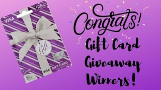 Gift Card Giveaway Winners Announced by Brittany Coriece 84 views 3 years ago 3 minutes, 40 seconds